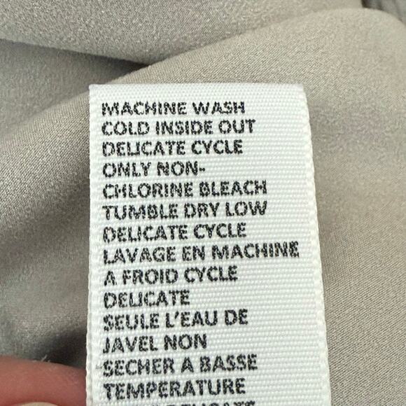 James Perse Beige Mandarin Collar Button Down Shirt Sz 1 or S MSRP $225 - Picture 5 of 6